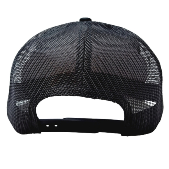 Biker Flat Brim Trucker Mesh Snapback Cap Hat Shovelhead Bobber Hell's Club Gang - Picture 5 of 5